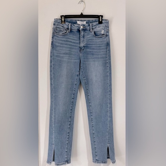 Lovervet by Vervet High Rise Bottom Split‎ Hem Jeans Size 30 Length 31” - Picture 1 of 4